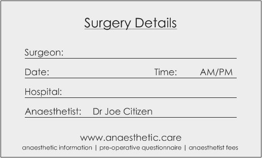 Business card - back eg